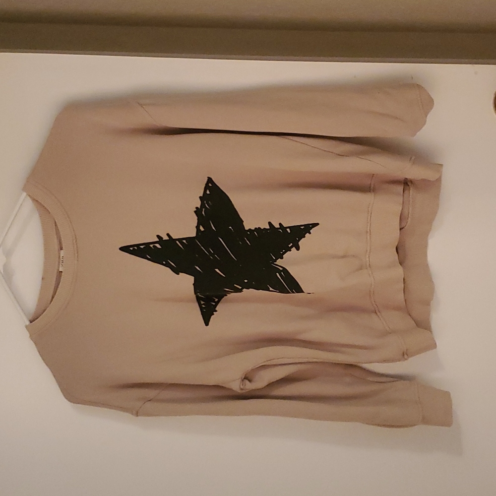 Beige Zara Sweatshirt. Size 10